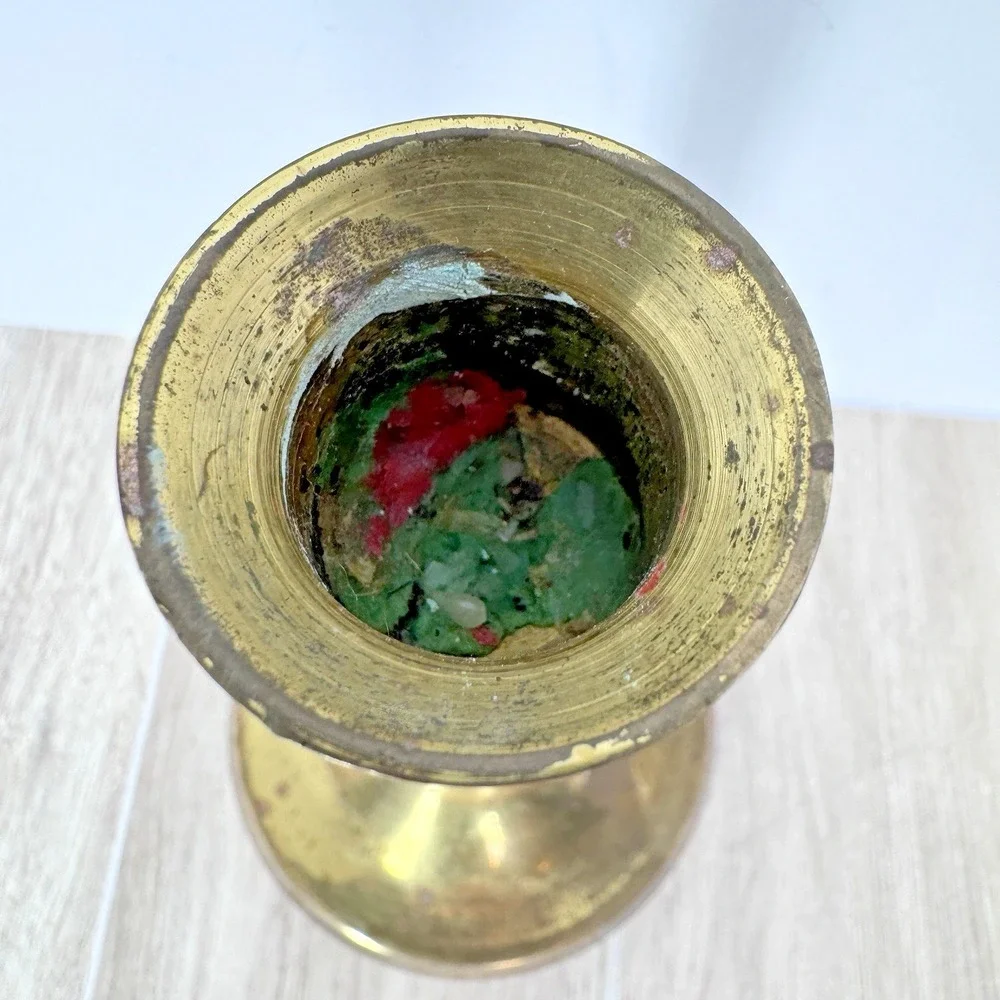 Vintage Brass Candlestick Made In England 6in Taper Candle Holder Small‎